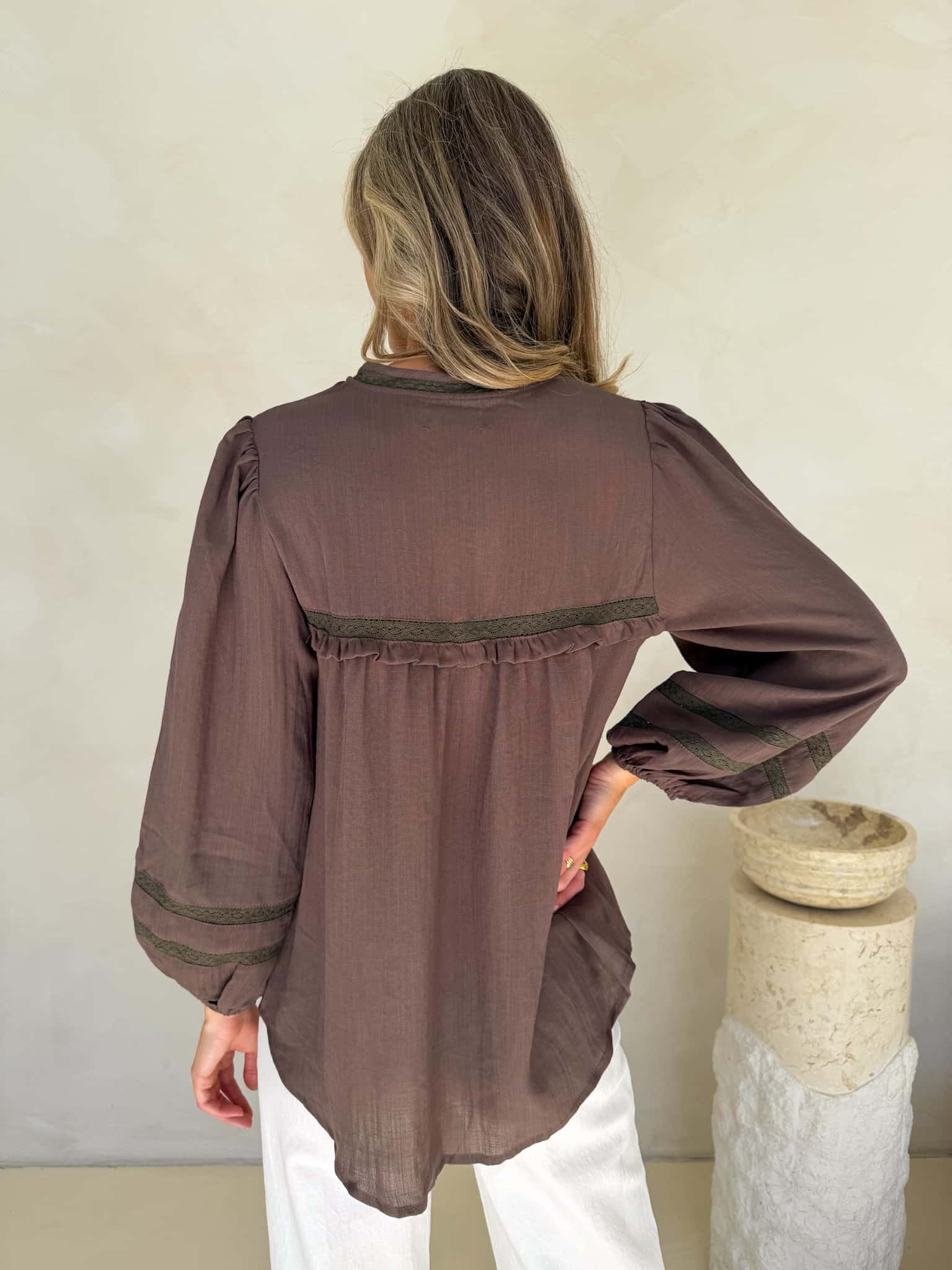 Florence Blouse - Chocolate - Image 4