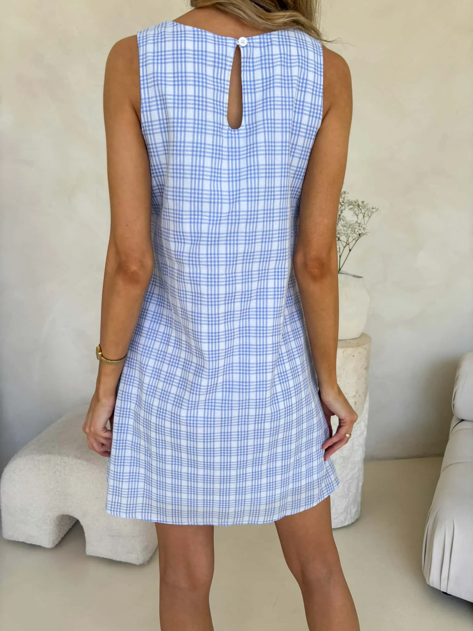 Frankie Dress - Blue Plaid - Image 3