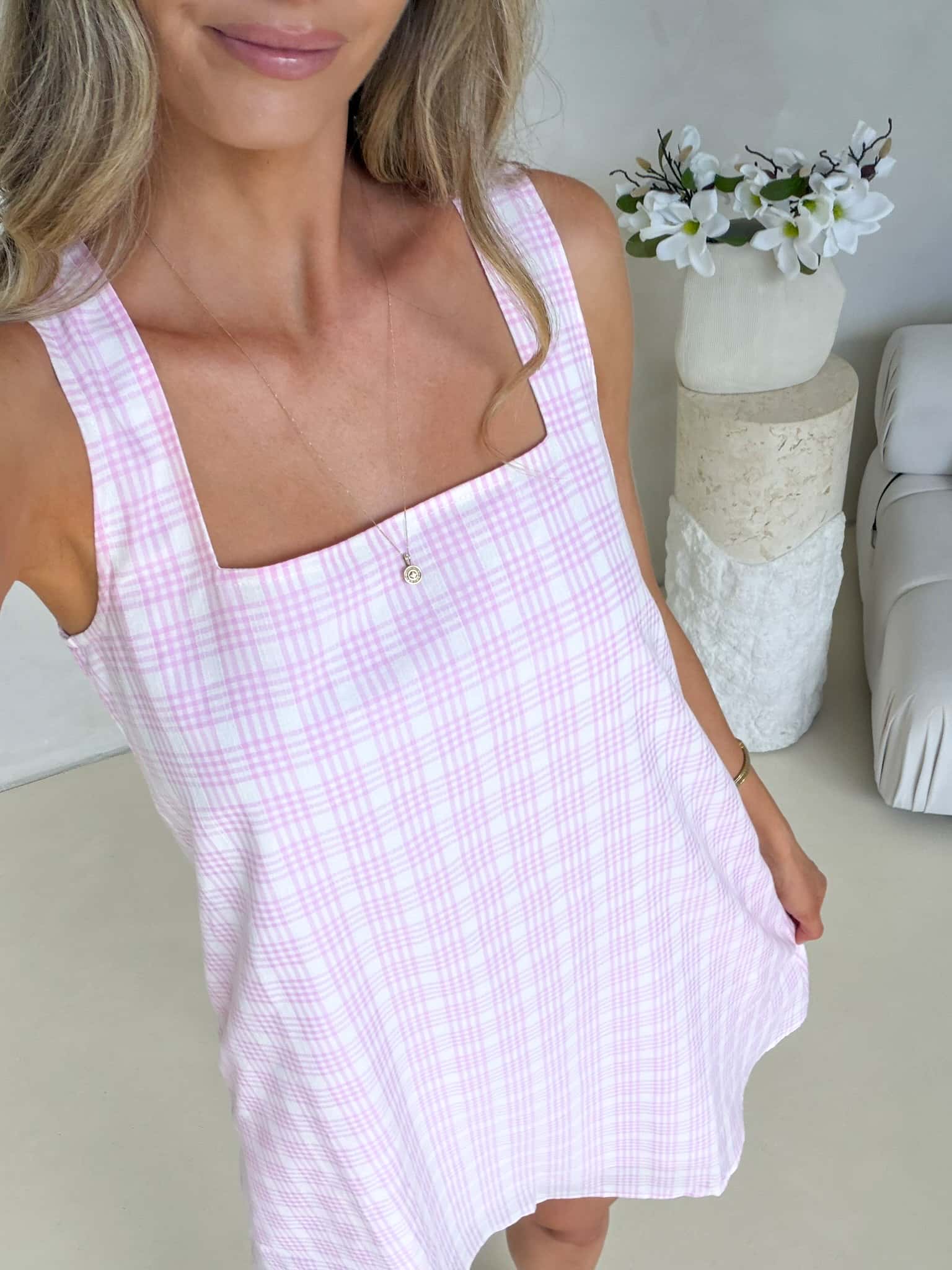 Frankie Dress - Pink Plaid