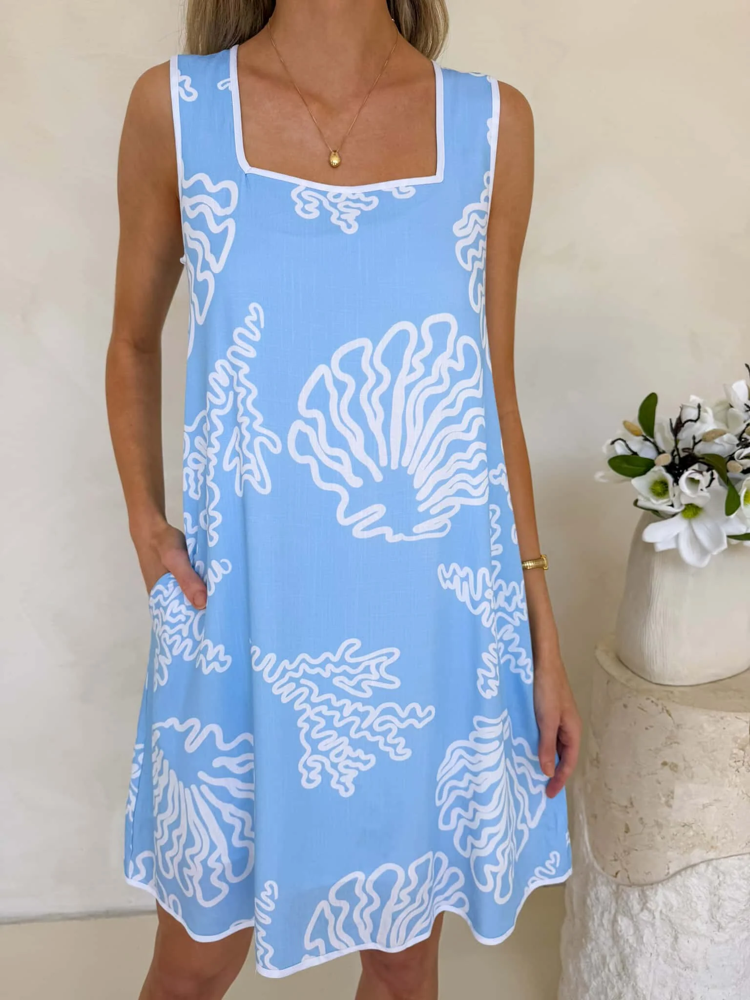 Frankie Dress - Salt Water Print - Image 4