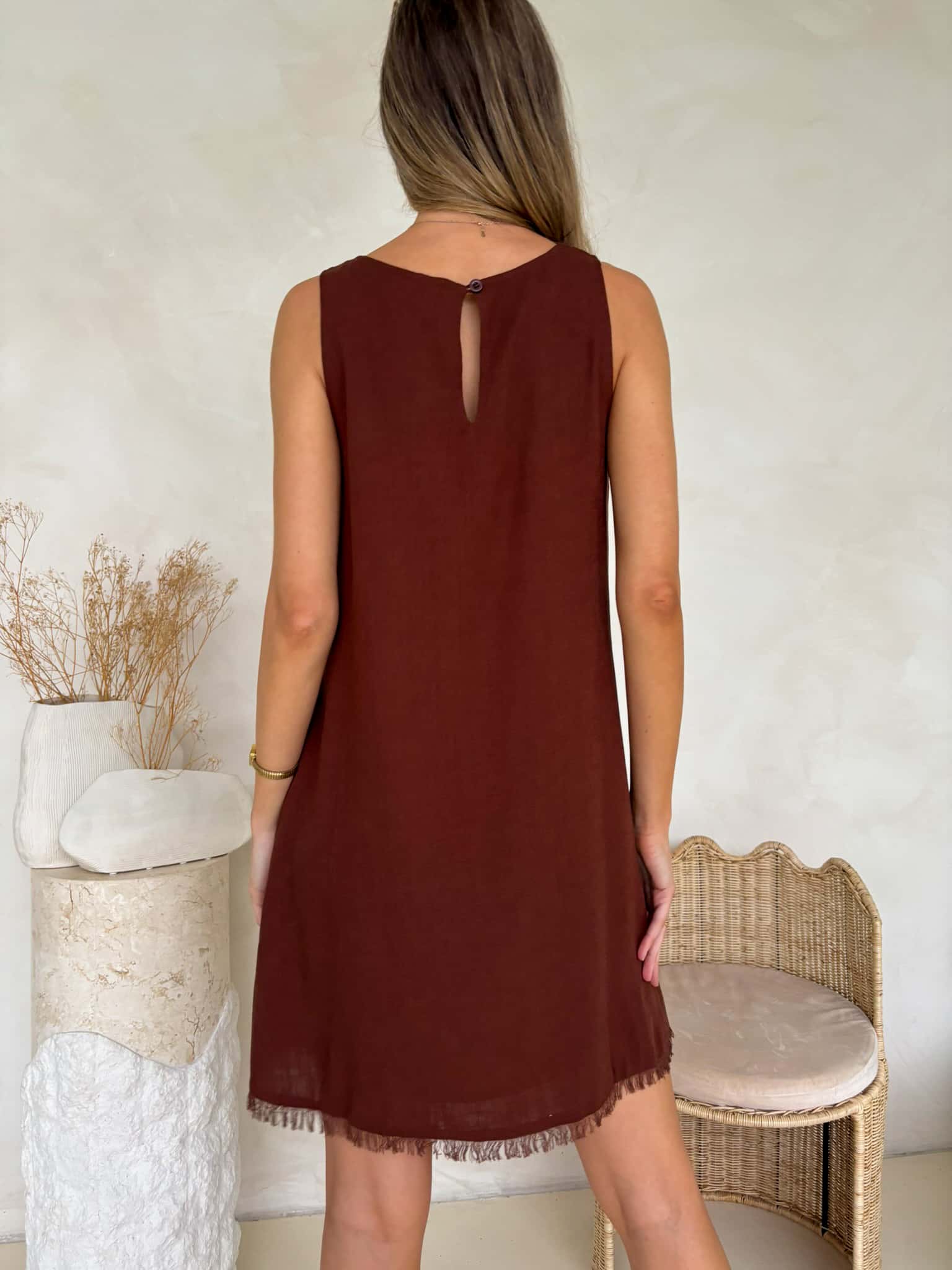 Freya Dress - Chestnut - Image 3