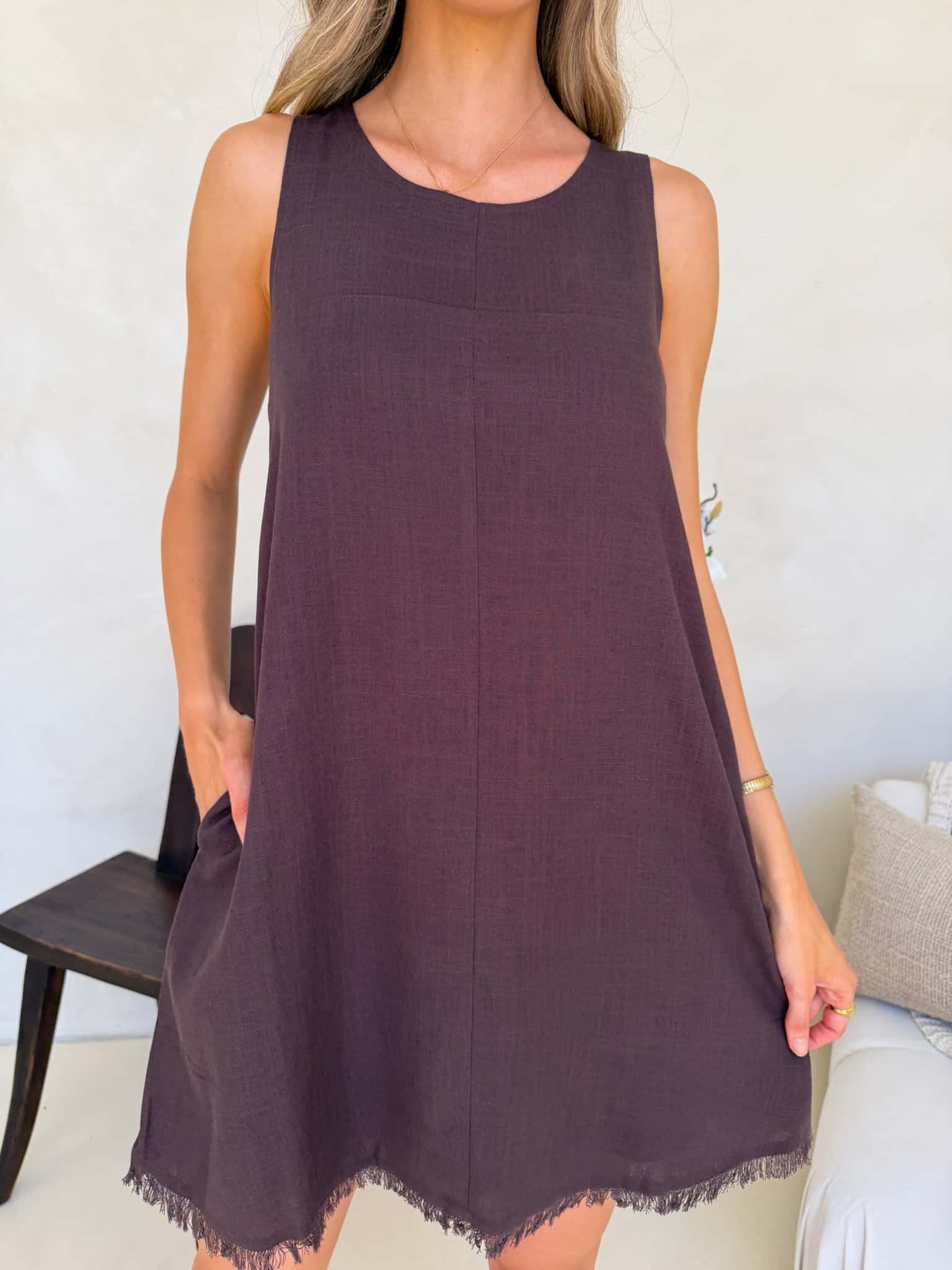 Freya Dress - Dark Brown - Image 5