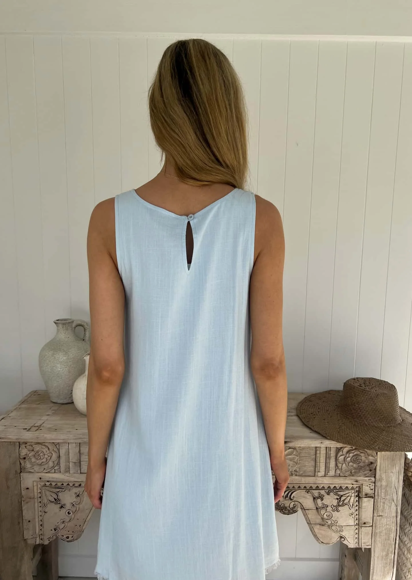 Freya Dress - Light Blue - Image 5