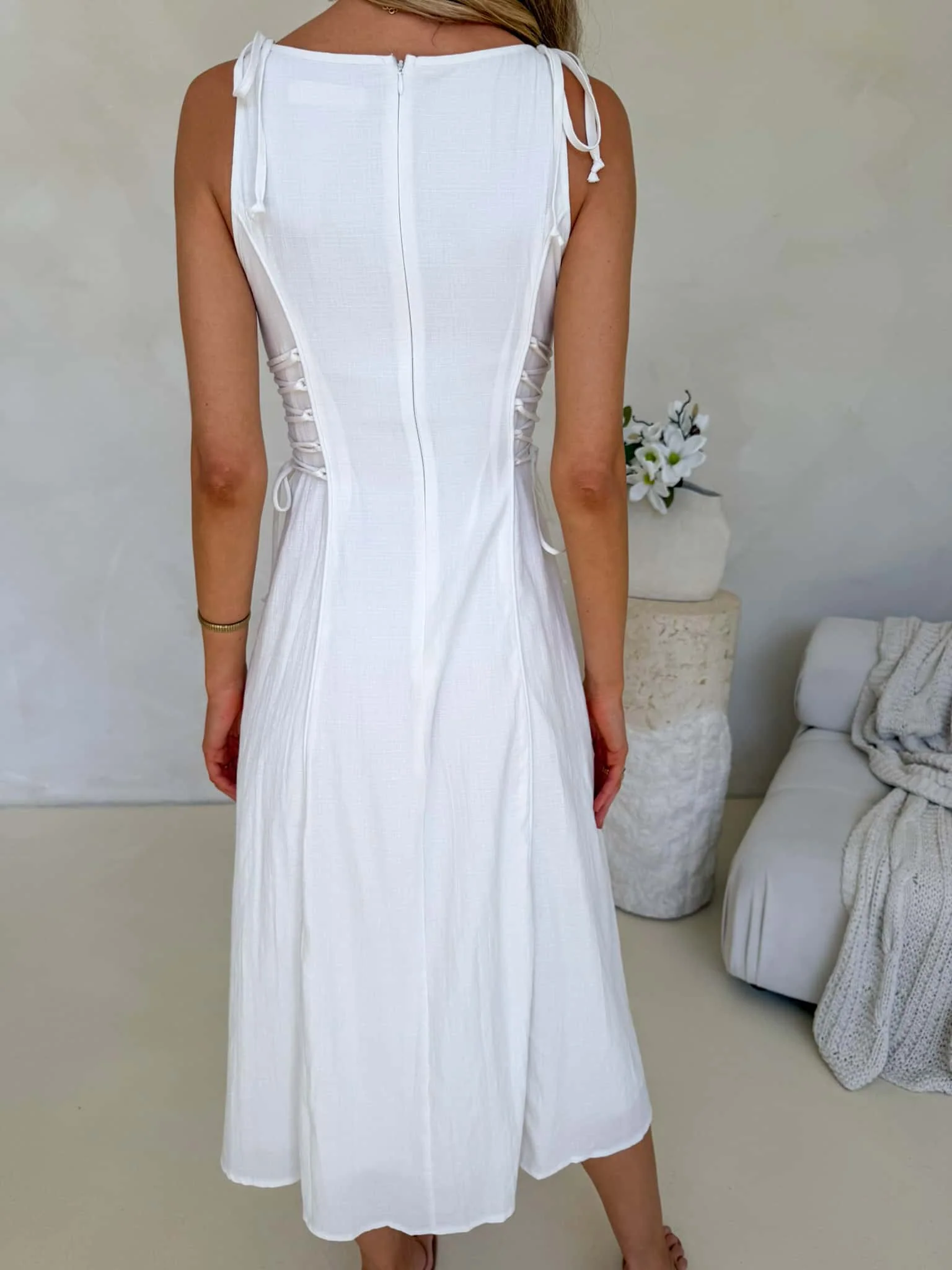 Ivy Dress - White - Image 6