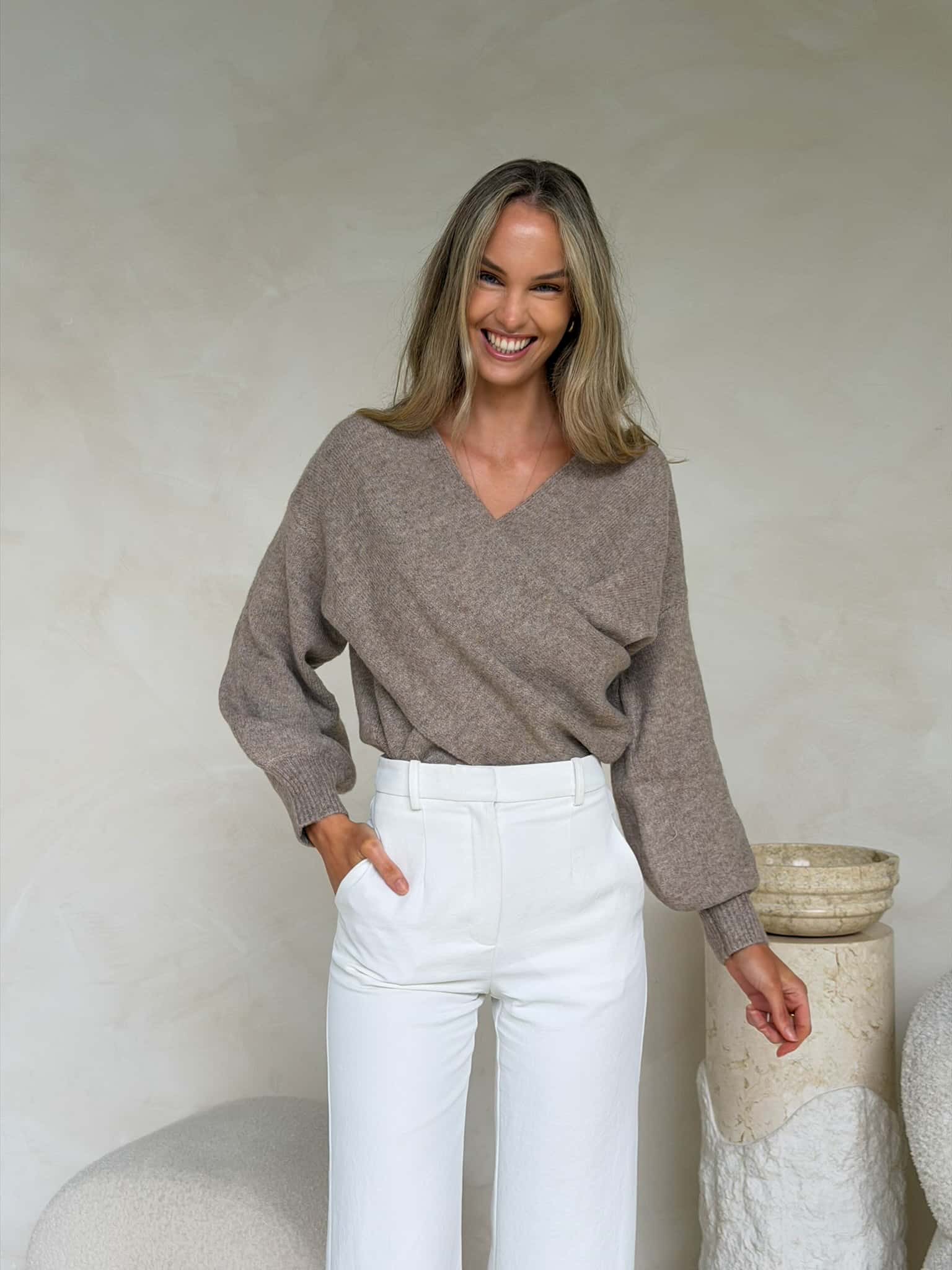 Talia Knit - Taupe Marle - Image 5