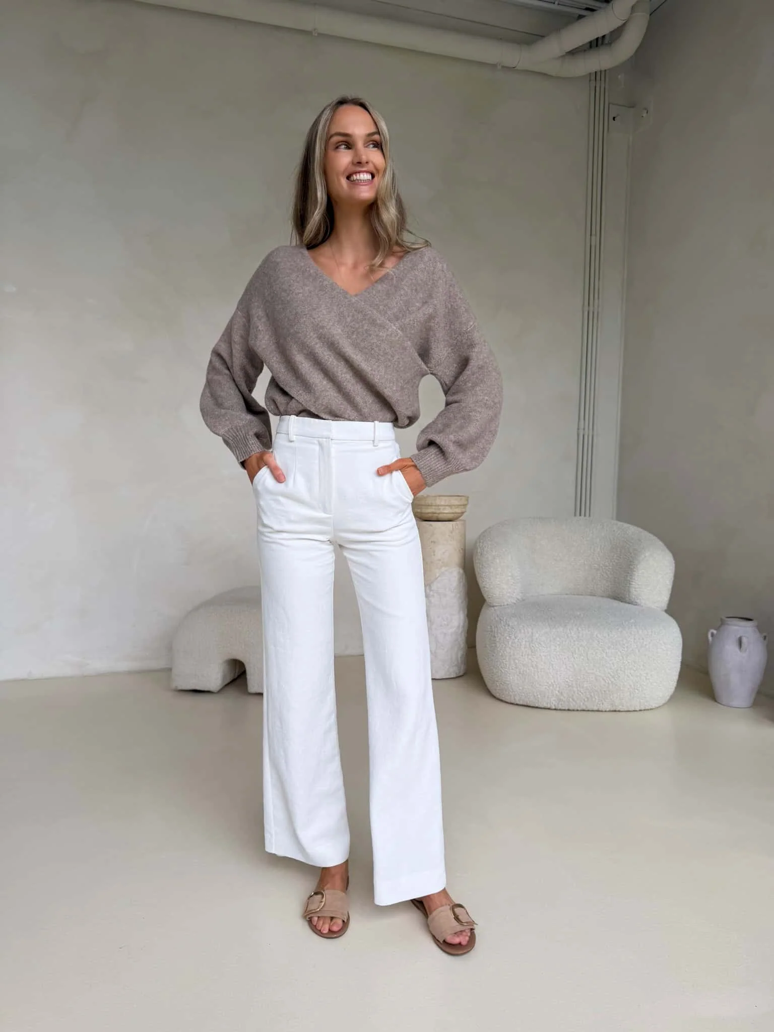 Talia Knit - Taupe Marle - Image 6