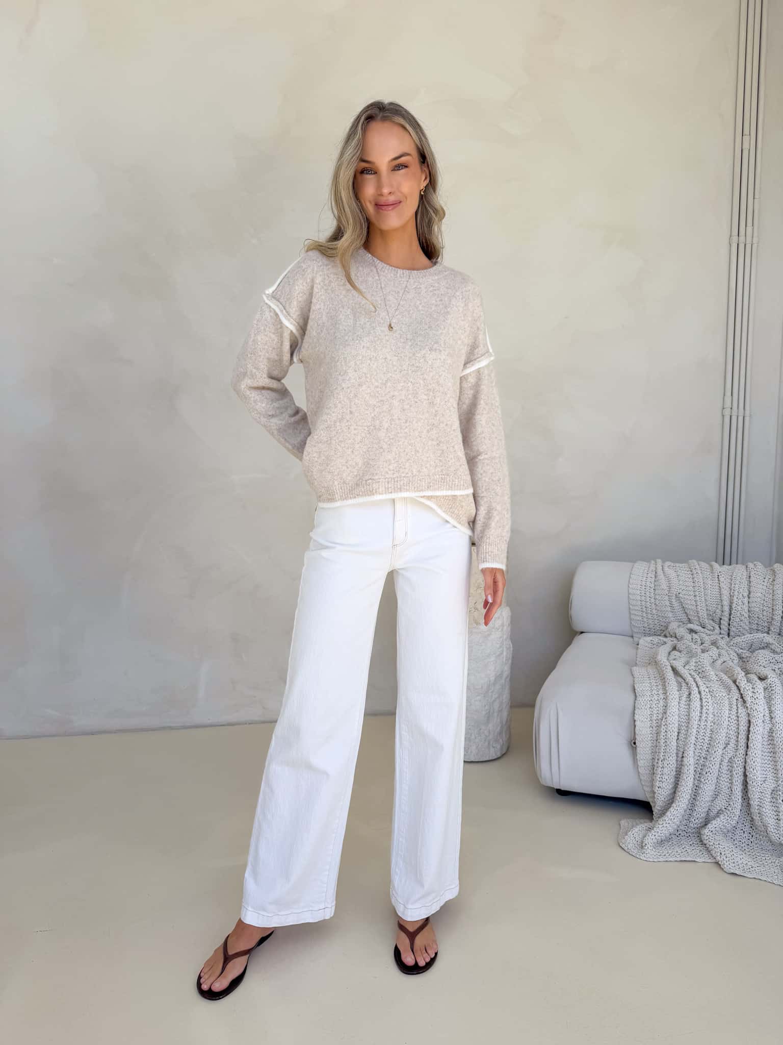 Willa Knit - Cream Marle (PRE-ORDER AVAILABLE) - Image 6