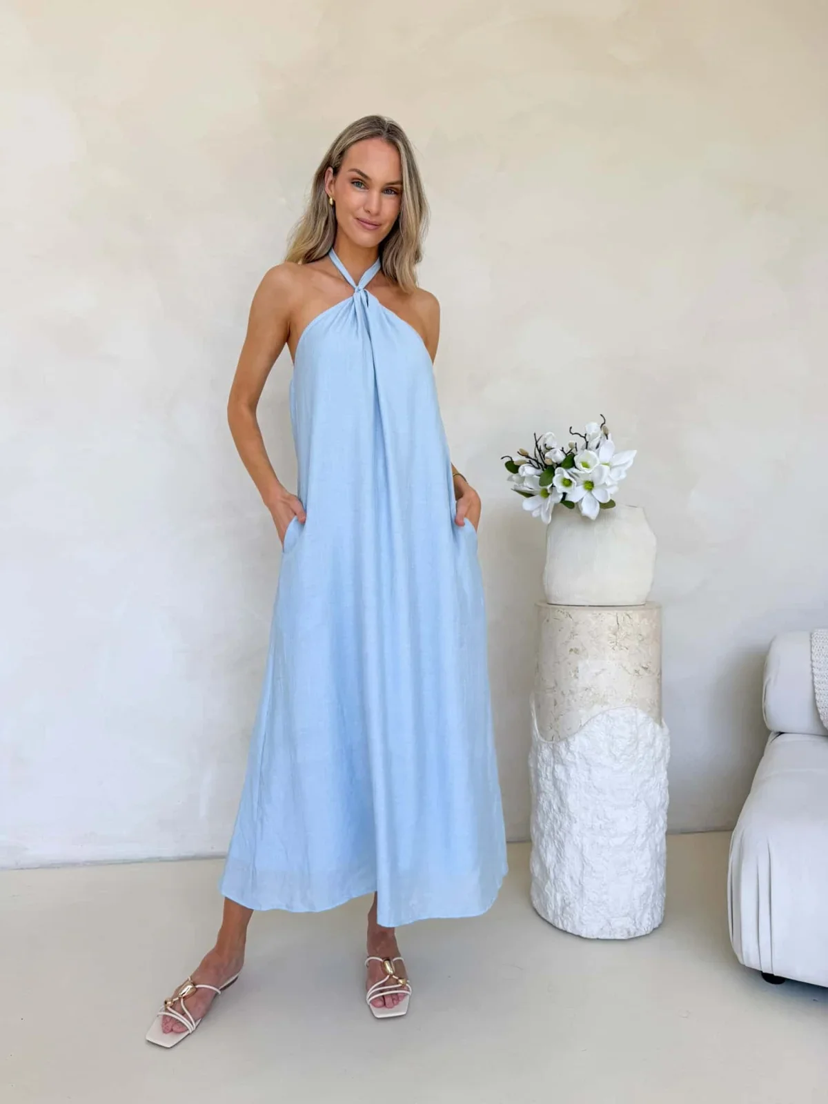 Willow Dress - Light Blue - Image 5